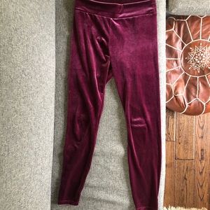 J Crew Purple Velvet Leggings